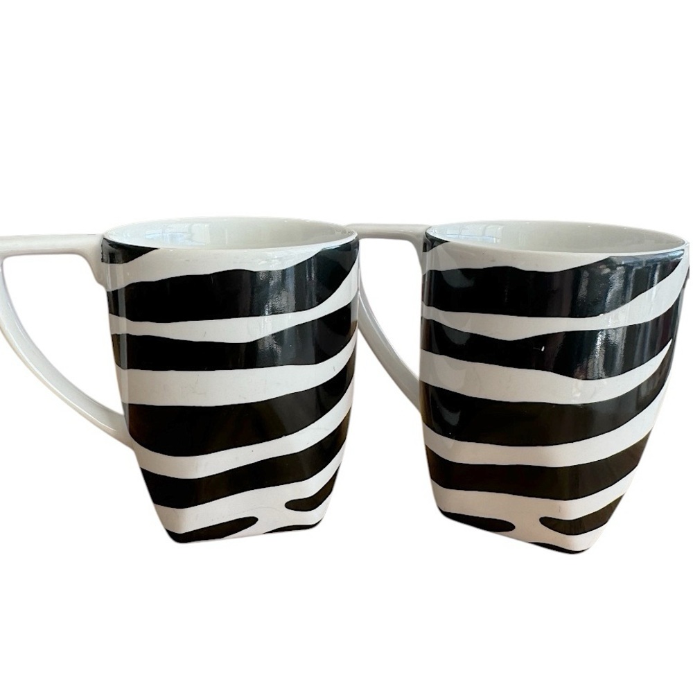 222 FIFTH Mugs Zebra Set 10oz